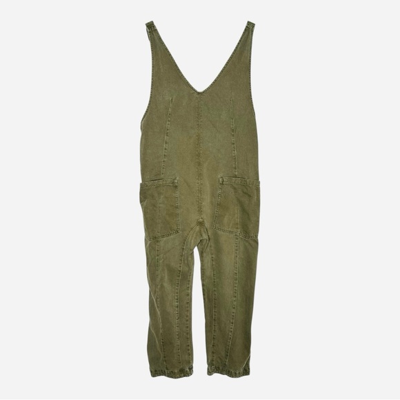 Free People We The Free High Roller Jumpsuit Green Size M - Picture 2 of 9